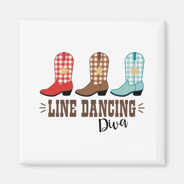 Line Dancing Diva Magnet (Front)
