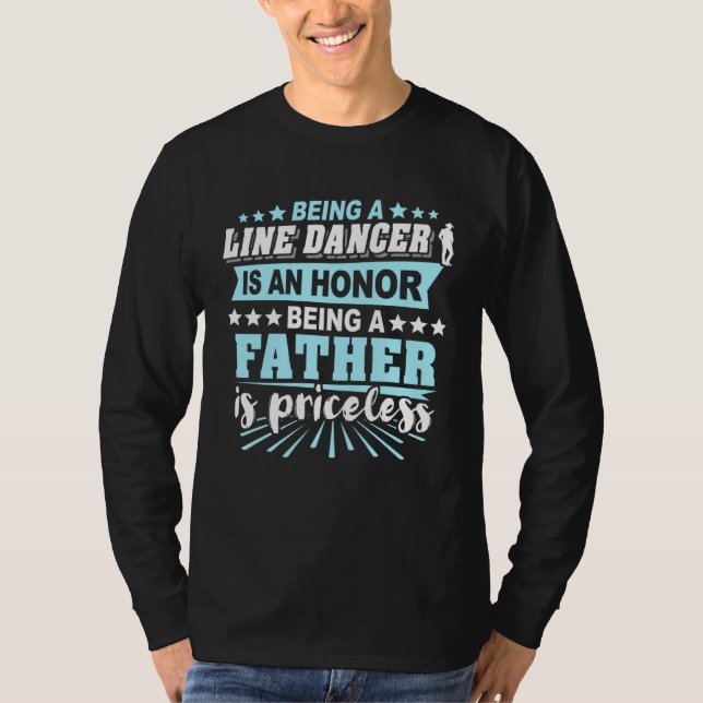 Line Dancing Father Line Dancer Line Dance T-Shirt (Front)