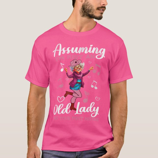 Line Dancing Funny Line Dance Grandma T-Shirt (Front)