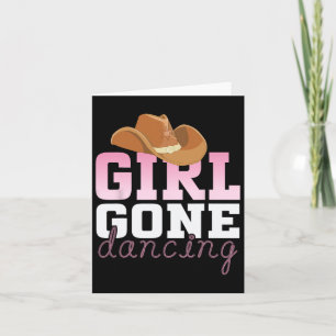 Line Dancing Girl Gone Dancing Line Dance Western  Card