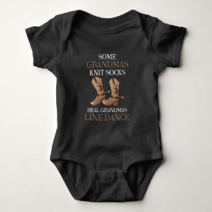 Line Dancing Grandma Line Dancer Grandmother Baby Bodysuit