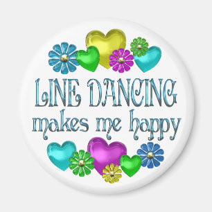 Line Dancing Happinness Magnet