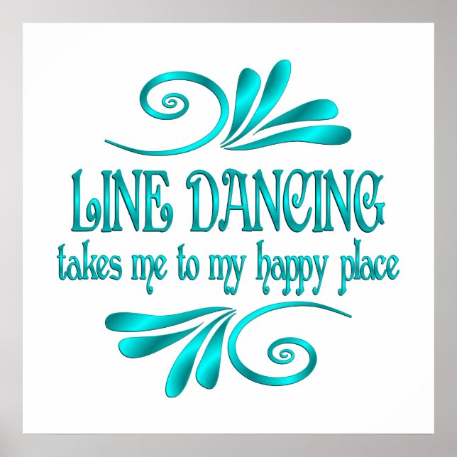 Line Dancing Happy Place Poster (Front)