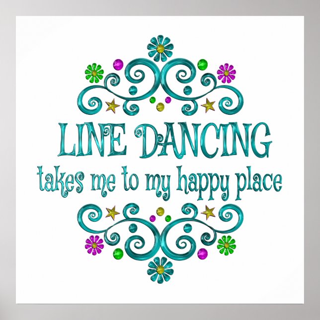 Line Dancing Happy Place Poster (Front)