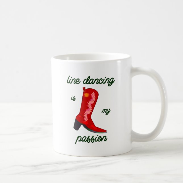 line dancing is my passion coffee mug (Right)