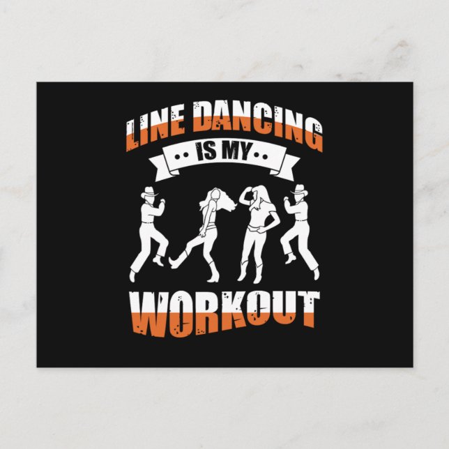 Line Dancing Is My Workout Country Music Gift Postcard (Front)