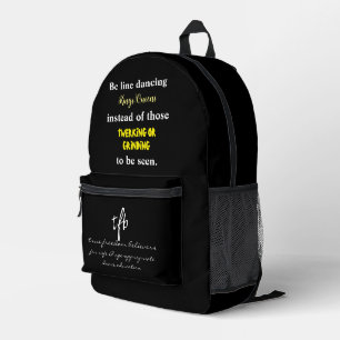 Line Dancing Kings/Queens III Printed Backpack