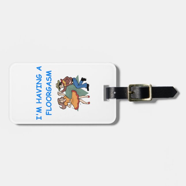 line dancing luggage tag (Front Horizontal)