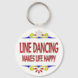 Line Dancing Makes Life Happy Key Ring
