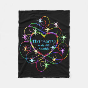 Line Dancing Makes Life Sparkle Fleece Blanket