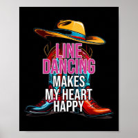 Line Dancing Makes My Heart Happy Country Western
