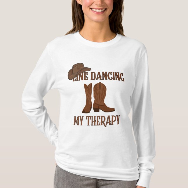 Line Dancing My Therapy T-Shirt (Front)