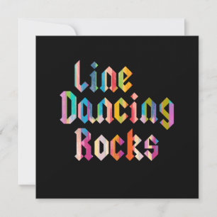 Line Dancing Rocks Line Dance Country Boots Gift Invitation