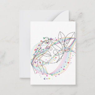 Line drawing face design simple arty design card