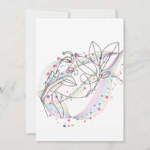 Line drawing face design simple arty design  invitation
