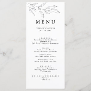 Line Drawing Sketch Foliage Leaf Menu