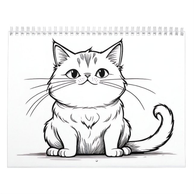Line Drawings of Cats and Dogs  Calendar (Cover)