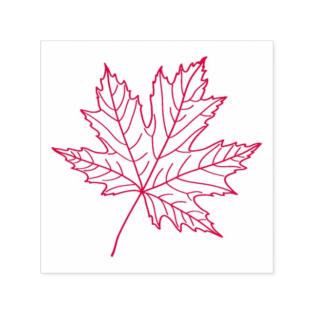 Line Drawn Leaf Rustic Wedding Stationery Self-inking Stamp (Design)