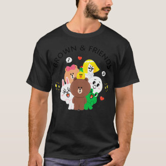 Line Friends Brown and Friends Group  T-Shirt