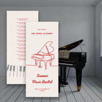 Line Grand Piano Music Recital Program List