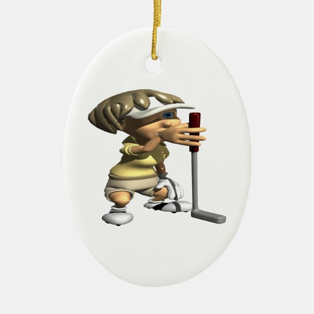 Line It Up Ceramic Tree Decoration (Front)