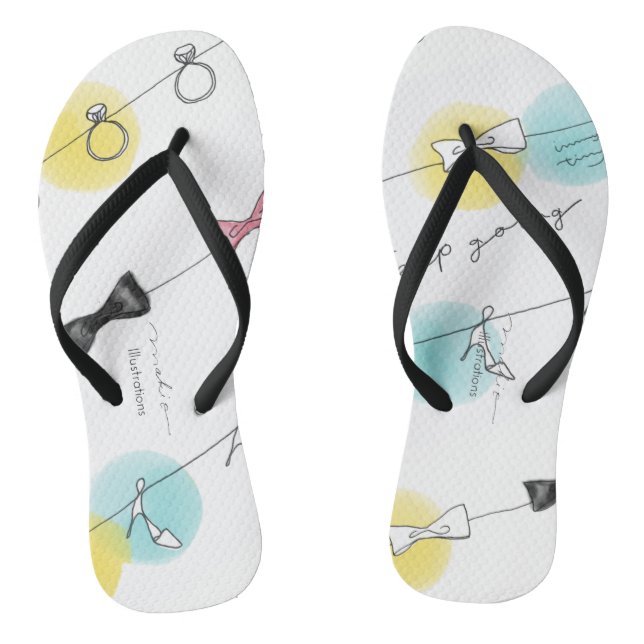 Line Line Ribbon Shoes in White Jandals (Footbed)