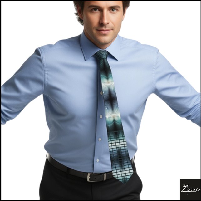 Line nuclear explosion ful Neck Tie (Creator Uploaded)