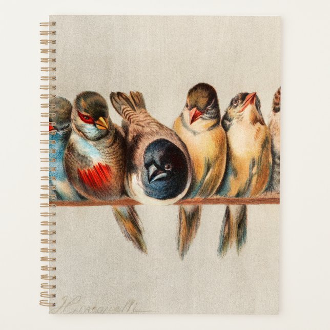 Line of Birds & Dove Planner (Front)