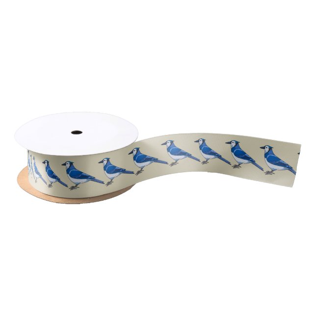 Line of Blue Jays Satin Ribbon (Spool)