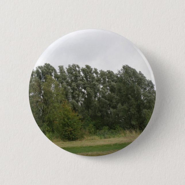 Line of Leaning Trees Landscape Button (Front)
