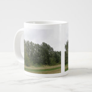 Line of Leaning Trees Landscape Mug