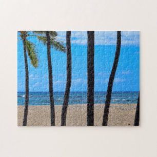 Line of Palms - Beach - Ocean Puzzle