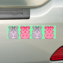 Line Of Pixelated Multicolor Cartoon Hamsters