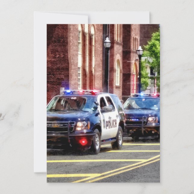Line of Police Cars (Front)