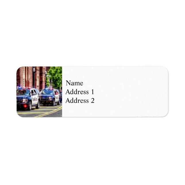 Line of Police Cars (Front)
