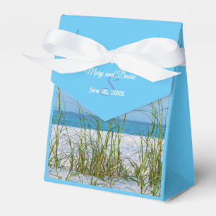 Line Of Sea Oats In White Sand Wedding Favour Box