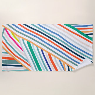 Line Pattern Beach Towel