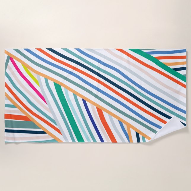 Line Pattern Beach Towel (Front)