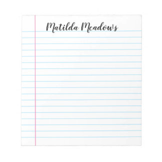 Line Personalised  Notepad