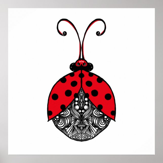 Line tangle ladybug poster (Front)