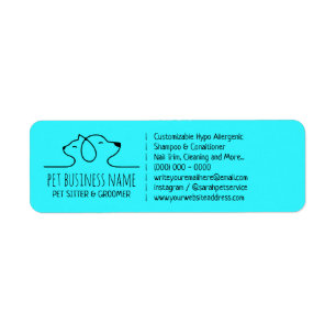 Line Teal Blue Petsitter dog cat logo veterinary