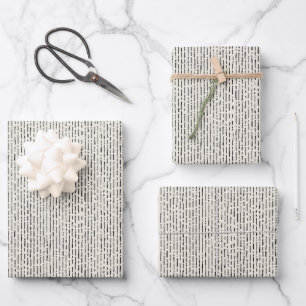 Line texture minimalist rustic wrapping paper sheet