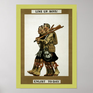 Line Up Boys (canvas) Poster