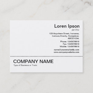 Line v2 - Black on White Business Card