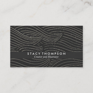 Line Waves Pattern Business Card