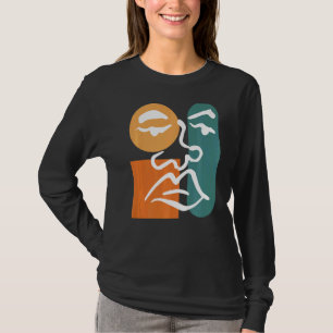 Line Women Face Abstract Minimalistic Salon Artist T-Shirt