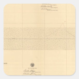 Linea Divisoria Entre Mexico 1 Square Sticker