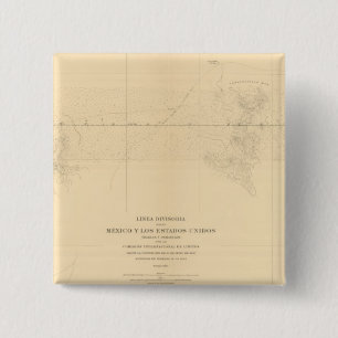 Linea Divisoria Entre Mexico 3 15 Cm Square Badge