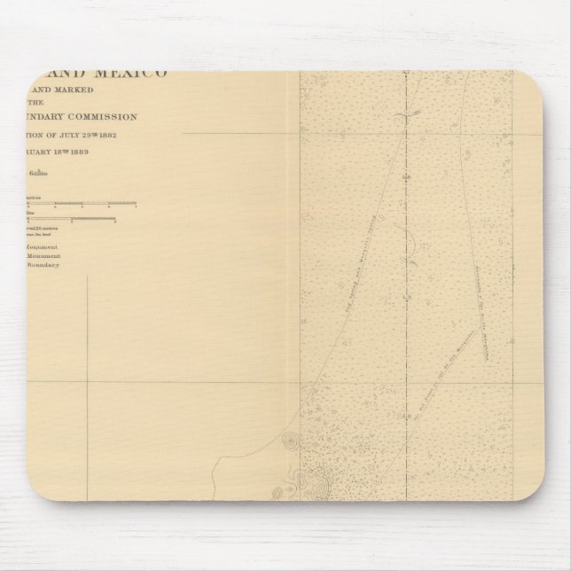 Linea Divisoria Entre Mexico 4 Mouse Pad (Front)