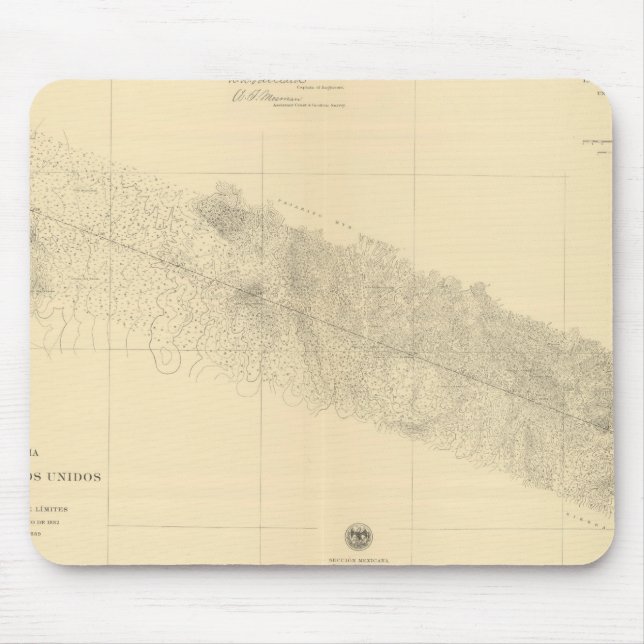 Linea Divisoria Entre Mexico 9 Mouse Pad (Front)